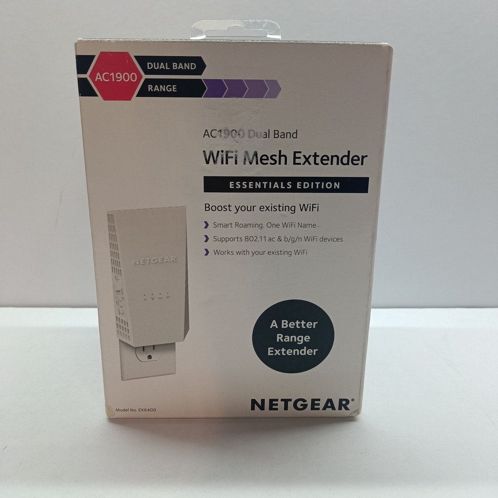 Netgear AC1900 Mesh WiFi Range Extender‎ Essential Edition White EX6400